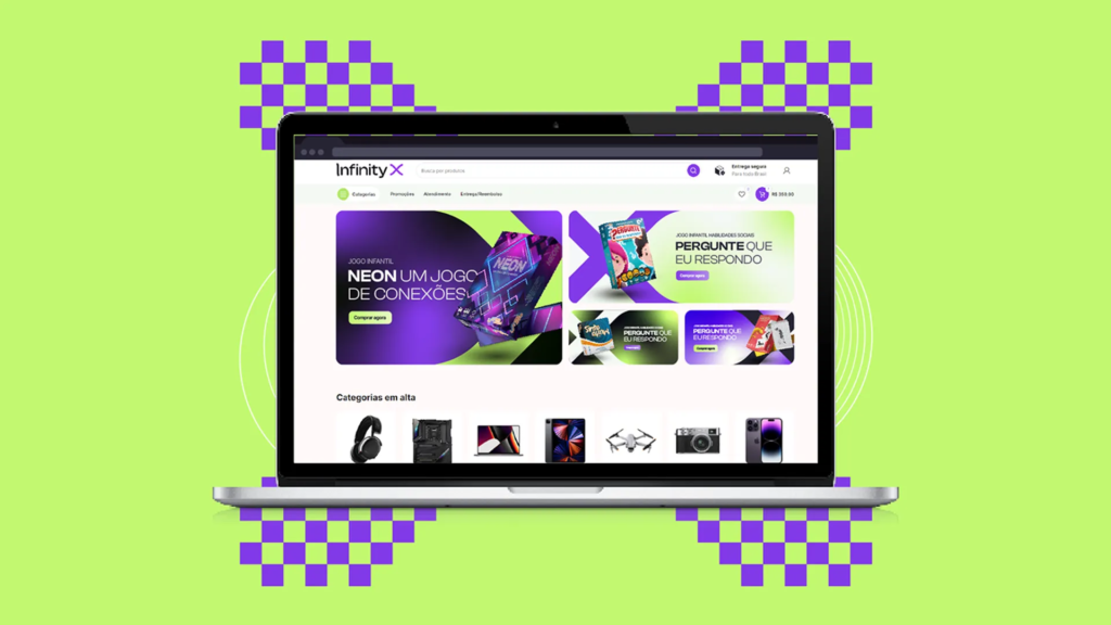 Site da InfinityX, desenvolvido pela Arkler, evitando preto para aumentar a conversão