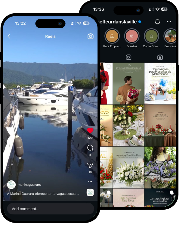 mockup celular unefleur